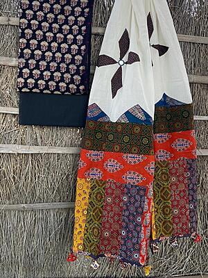 Ajrakh Unstitched Suit-23