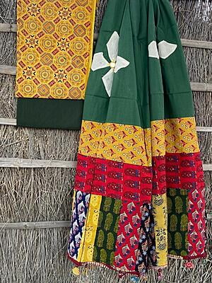 Ajrakh Unstitched Suit-4