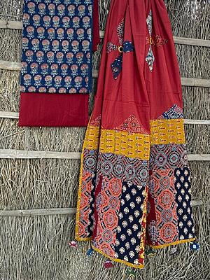 Ajrakh Unstitched Suit-6