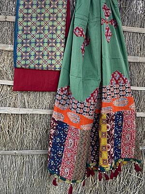 Ajrakh Unstitched Suit-7