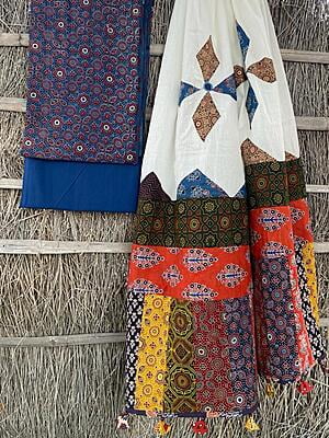 Ajrakh Unstitched Suit-8