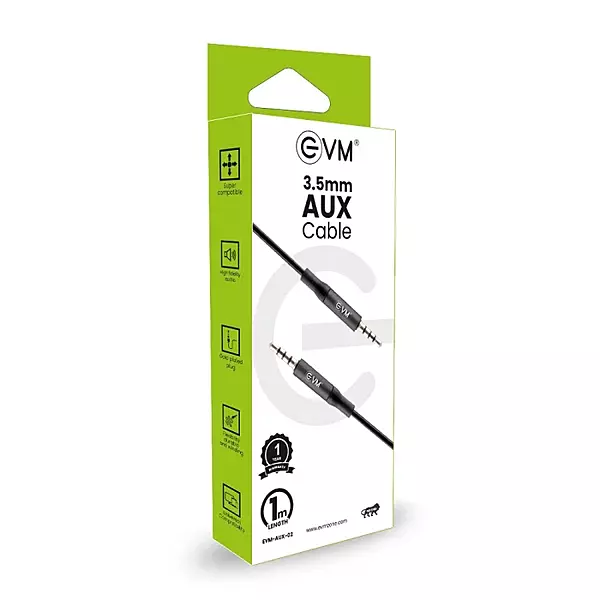 CABLE EVM AUX 3.5MM MALE TO MALE AUX-02