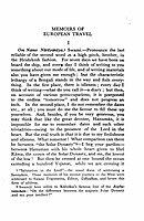 Memoirs of European Travel