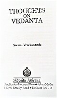 Thoughts on Vedanta