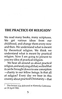The Practice of Religion The Practice of Religion
