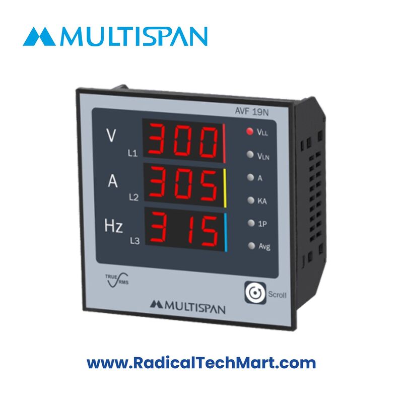 Multispan AVF-19N 3-Phase Digital Multifunction Meter with LED Display