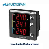 Multispan AVF-29T Digital 3-Phase AVF Meter Front View