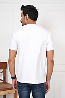 Round Neck Regular fit White T-shirt Plain