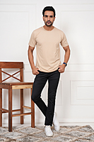 Round neck Regular fit T-shirt Light colour