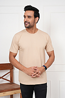 Round neck Regular fit T-shirt Light colour