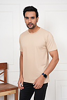 Round neck Regular fit T-shirt Light colour