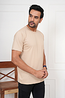 Round neck Regular fit T-shirt Light colour