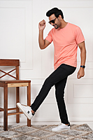 Round neck Regular fit T-shirt Light colour