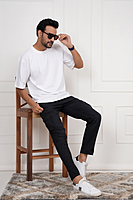 Plain Oversized Dropshouder White Tshirt Plain Oversized Dropshouder White Tshirt