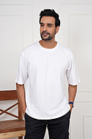 Plain Oversized Dropshouder White Tshirt Plain Oversized Dropshouder White Tshirt
