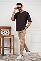 Plain Oversized Dropshoulder Round Neck Tshirt Dark Colours