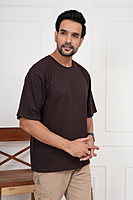 Plain Oversized Dropshoulder Round Neck Tshirt Dark Colours