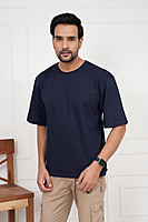 Plain Oversized Dropshoulder Round Neck Tshirt Dark Colours