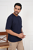 Plain Oversized Dropshoulder Round Neck Tshirt Dark Colours