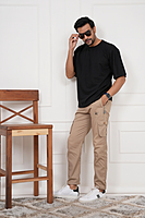 Plain Oversized Dropshoulder Round Neck Tshirt Dark Colours