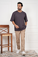 Plain Oversized Dropshoulder Round Neck Tshirt Dark Colours