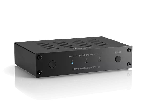 Denon AVS-3 Switcher for up to three 8K devices connected to select 8K AV Receivers.