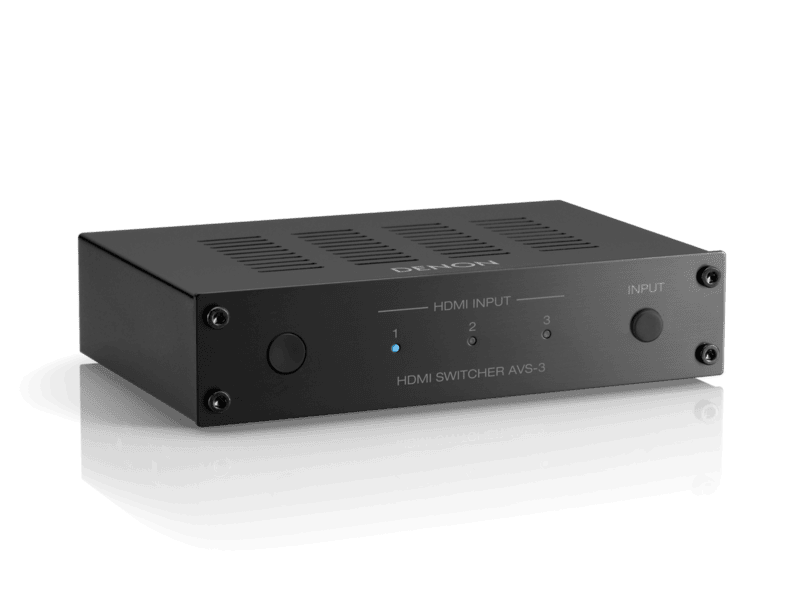Denon AVS-3 Switcher for up to three 8K devices connected to select 8K AV Receivers.