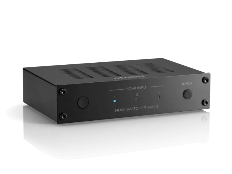 Denon AVS-3 Switcher for up to three 8K devices connected to select 8K AV Receivers.