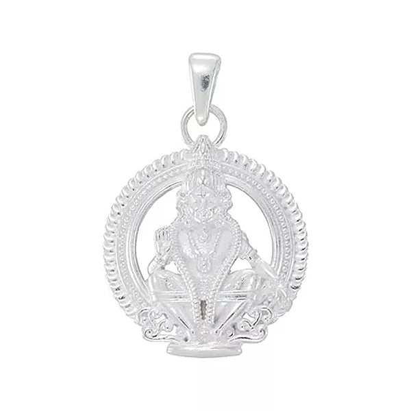 925 Sterling Silver Ayyappan Pendant for Men – Traditional Silver Jewellery