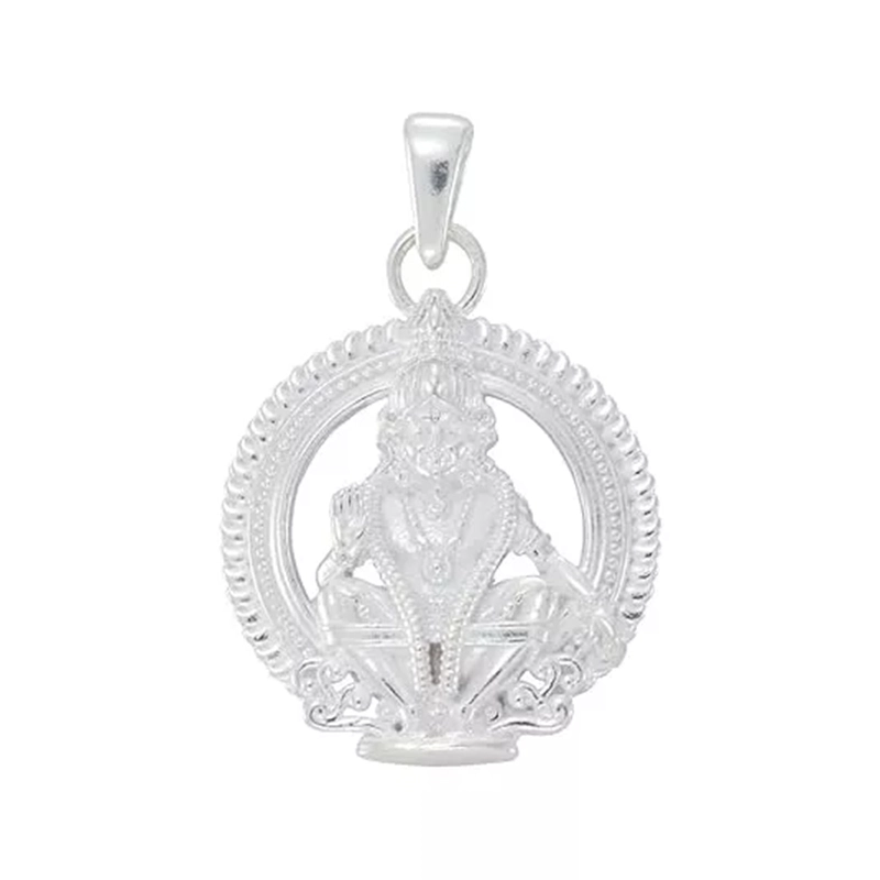 925 Sterling Silver Ayyappan Pendant for Men – Traditional Silver Jewellery