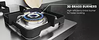 Matte Stainless Steel Cooktop Manual Ignition 3 Burner