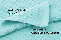 Aqua Mist Cotton Bath Towel & Hair Wrap