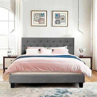 Vikinterio Dolphin Upholstered Bed