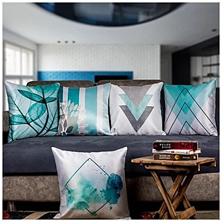 Abstract Digital Printed Cushion Cover Set of 5 - 15