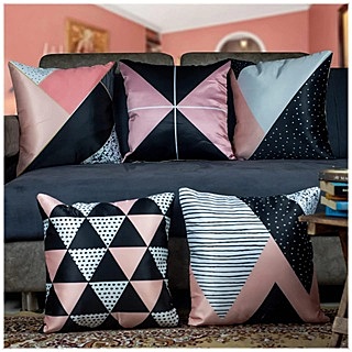 Abstract Digital Printed Cushion Cover Set of 5 - 16