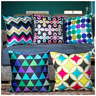 Abstract Digital Printed Cushion Cover Set of 5 - 3
