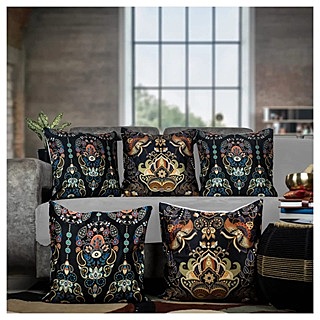 Abstract Digital Printed Cushion Cover Set of 5 - 5
