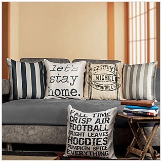 Abstract Digital Printed Cushion Cover Set of 5 - 6