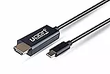 UPORT Mini DP to HDMI Cable 1.8M supports 4K@60Hz resolution, ensuring high-quality video output. Perfect for connecting devices with Mini DisplayPort to HDMI displays. Durable and reliable.