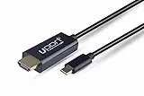 UPORT Mini DP to HDMI Cable 1.8M supports 4K@60Hz resolution, ensuring high-quality video output. Perfect for connecting devices with Mini DisplayPort to HDMI displays. Durable and reliable.
