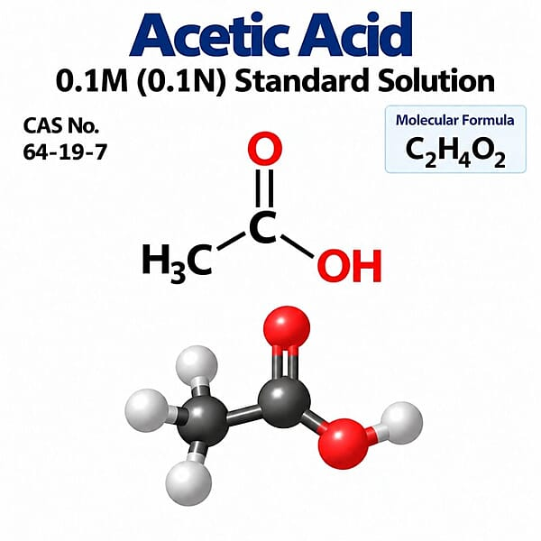 Acetic Acid 0.1M (0.1N) Standard Solution - 500 ml
