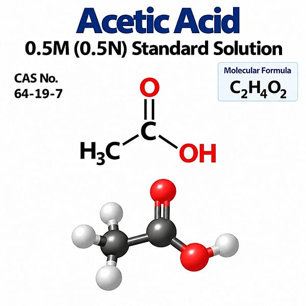 Acetic Acid 0.5M (0.5N) Standard Solution - 500 ml