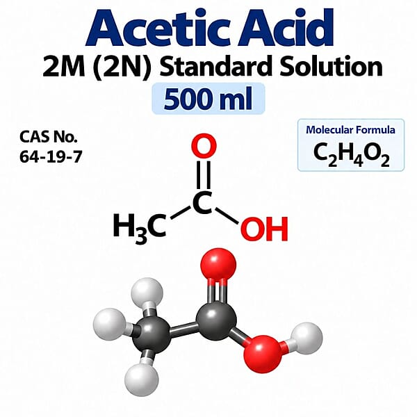 Acetic Acid 2M (2N) Standard Solution - 500 ml