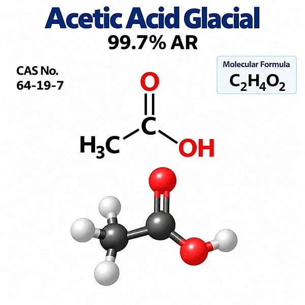 Acetic Acid Glacial 99.7% AR / CAS 64-19-7