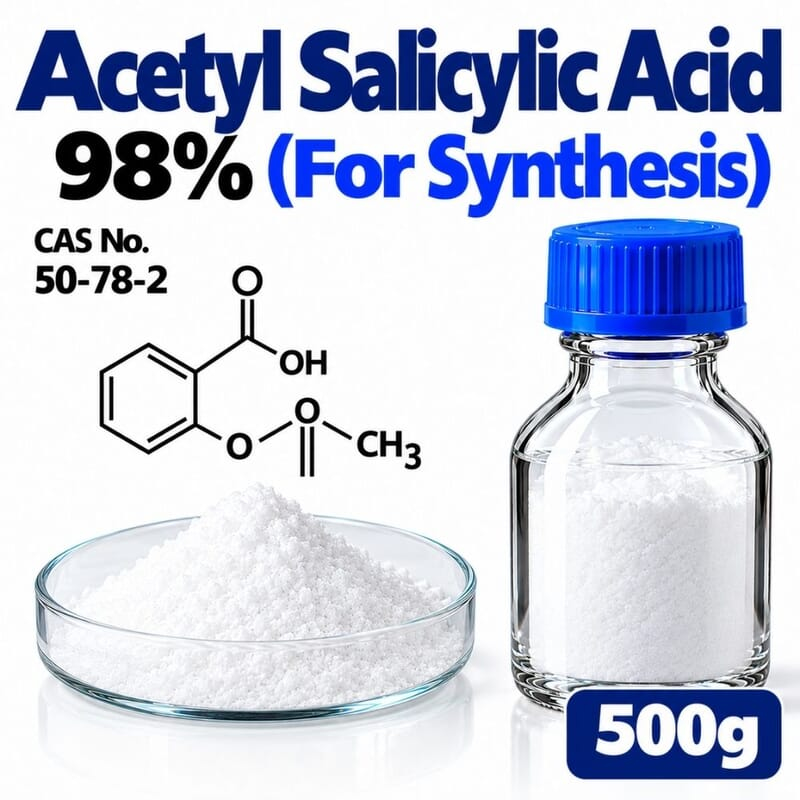 Acetyl Salicylic Acid 98% (For Synthesis) / CAS 50-78-2 - 500g