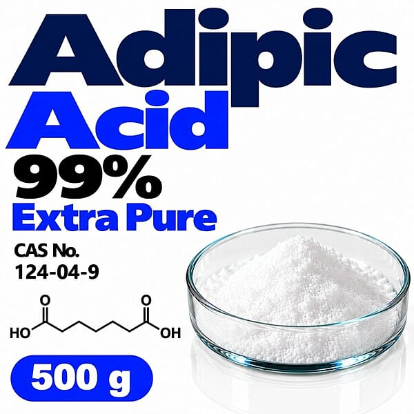 Adipic Acid 99% Extra Pure / CAS 124-04-9 - 500g