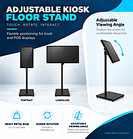 Andbox Adjustable Kiosk Floor Stand โ Rotating Portrait/Landscape Floor Stand for Touch Displays & POS Andbox Adjustable Kiosk Floor Stand โ Rotating Portrait/Landscape Floor Stand for Touch Displays & POS