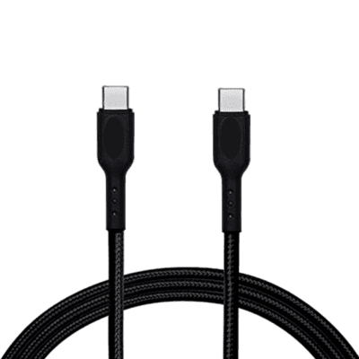Champion Type-C to Type C 35W Braided Data Sync & Charging Cable for all Android & Type-C Devices (Black) - 1 Meter Champion Type-C to Type C 35W Braided Data Sync & Charging Cable for all Android & Type-C Devices (Black) - 1 Meter