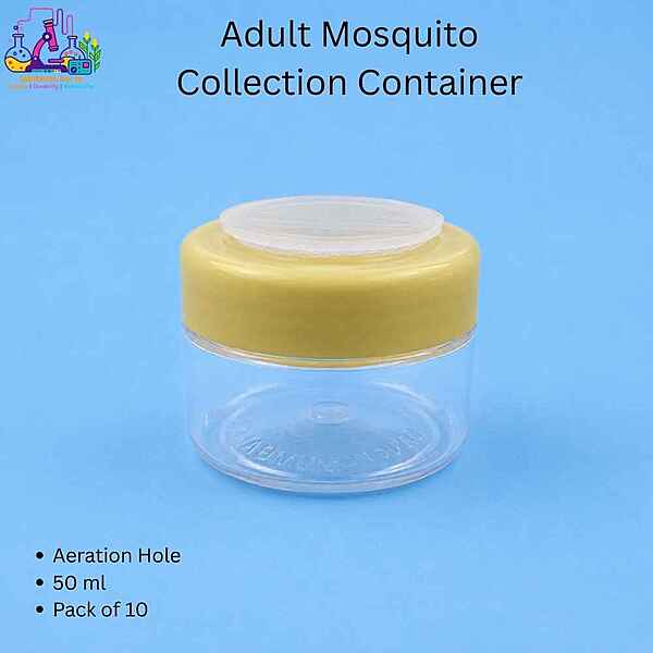 Adult Mosquito Collection Container with Aeration – 50 ml (Pack of 10)