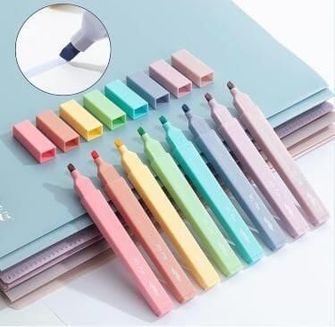 PXBQ Aesthetic Cute Highlighters Bible Highlighters Chic Modern Minimal Pastel Tip Highlighters Pen Soft Chisel Marker Pens